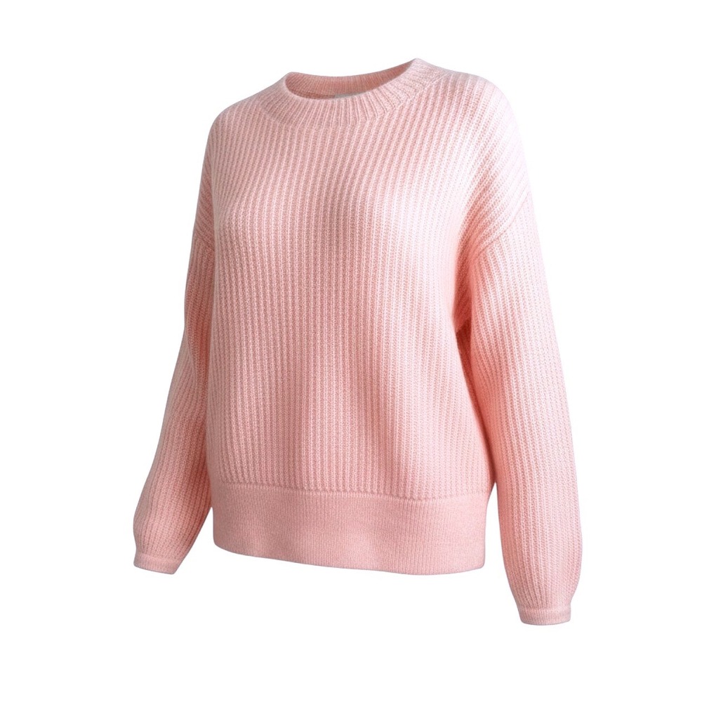 Boden Pink Mohair Blend Ribbed Knit Crew Neck Sweater XS K0139